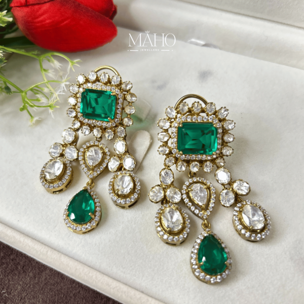 925 Silver Moissanite Earring.