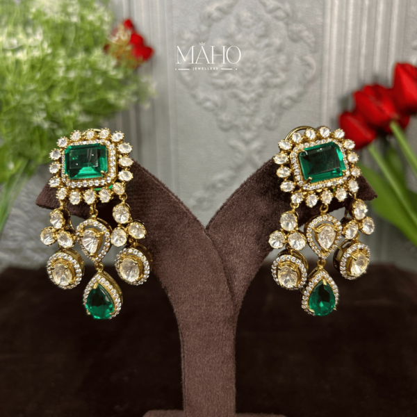 925 Silver Moissanite Earring.