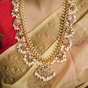 925 Silver Kundan Jadau Necklace