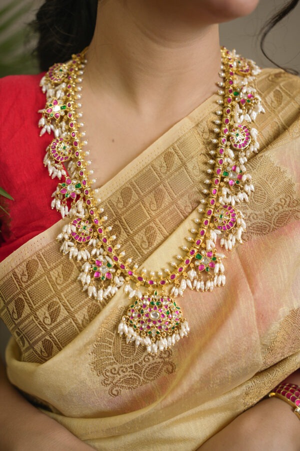 925 Silver Kundan Jadau Necklace