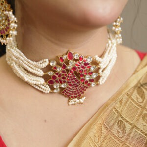 925 Silver Kundan Choker Necklace