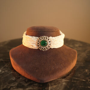 925 Silver Kundan Choker Necklace