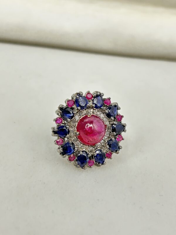 Radiant Ruby Diamond Earrings. - Image 3