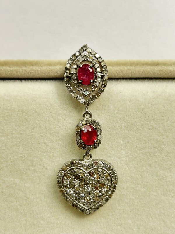 Elegant ruby earrings.