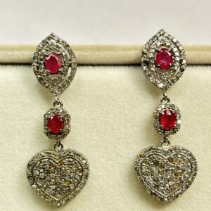 Elegant ruby earrings.