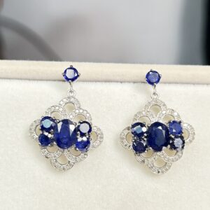 Elegant ruby diamond studs