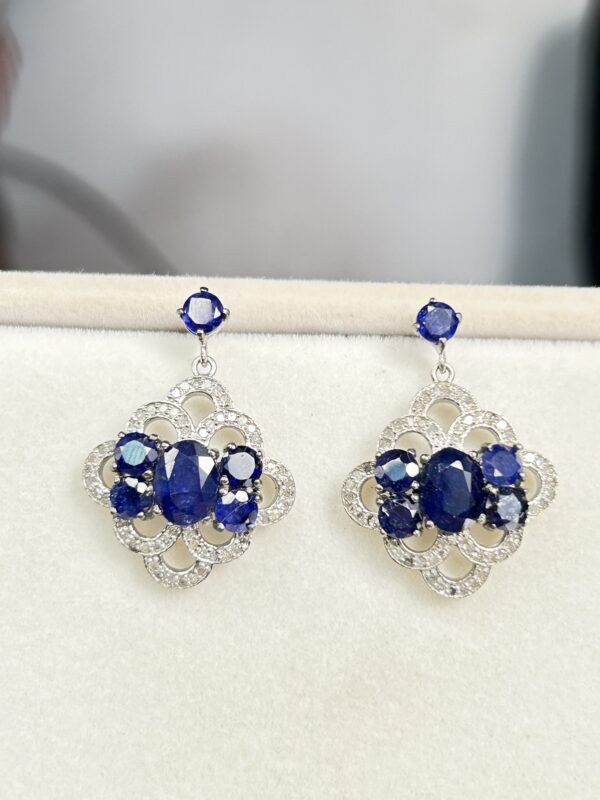 Elegant ruby diamond studs