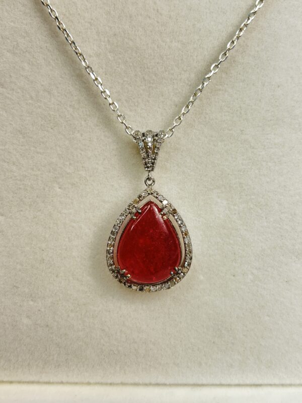 Elegant Ruby Diamond Pendant