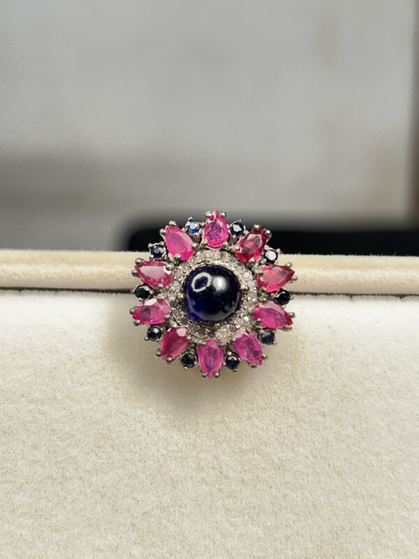 Radiant Ruby Diamond Earrings. - Image 2