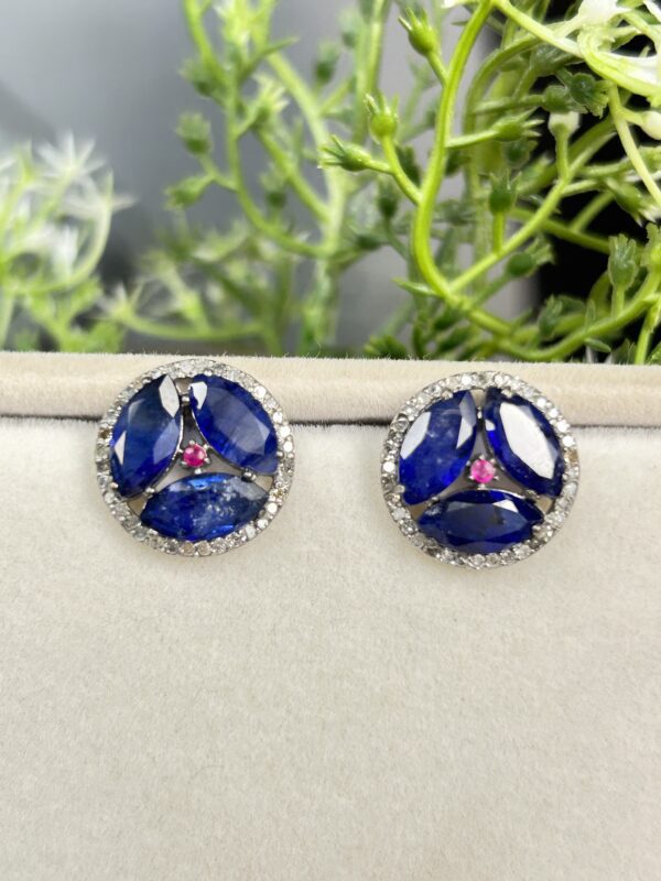 Radiant Ruby Diamond Studs