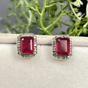 stunning 925 sterling silver gemstone stud earrings.