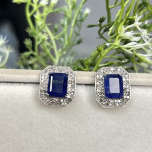 stunning 925 sterling silver gemstone stud earrings.