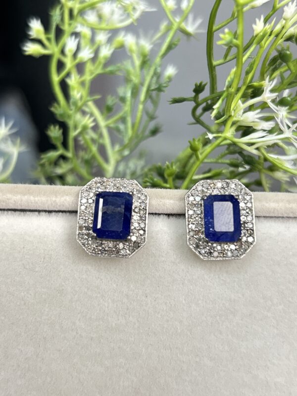 stunning 925 sterling silver gemstone stud earrings.