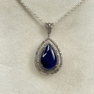 Natural blue gemstone pendant.