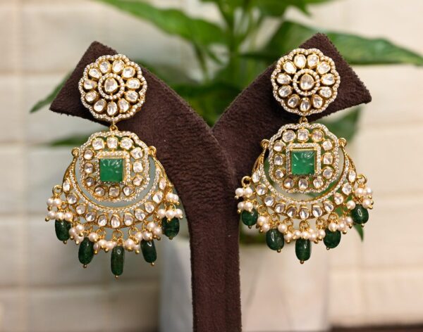 The image shows pair of stunning earrings.